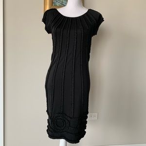 Embroidery dress with cap sleeve